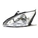 New Economy Replacement Driver Side Headlight Assembly, With Chrome Bezel