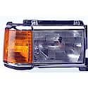 New Economy Replacement Passenger Side Headlight Assembly, With Chrome Trim