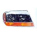 New Economy Replacement Passenger Side Headlight Assembly, Smoked Lens With Amber Park Lens