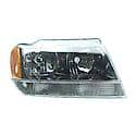 New Economy Replacement Passenger Side Headlight Assembly, W/ Clear Lens And Chrome Background