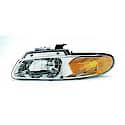 New Economy Replacement Driver Side Headlight Assembly, Without Quad Headlights