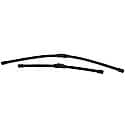 Universal Fit Windshield Wiper Blades, 27.6"/17.7" - Set of 2