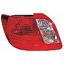 New CAPA Certified Standard Replacement Driver Side Tail Light Assembly, Sedan Models