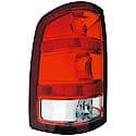 Halogen Tail Light Assembly: Driver Side, Plastic, Clear; Red, 1 Pack