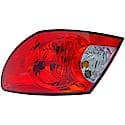 Halogen Tail Light Assembly: Passenger Side, Plastic, Clear; Red, 1 Pack