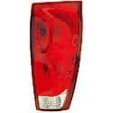 Halogen Tail Light Assembly: Passenger Side, Plastic, Clear; Red, 1 Pack