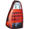 Halogen Tail Light Assembly: Driver Side, Plastic, Clear; Red, 1 Pack