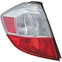 Halogen Tail Light Assembly: Driver Side, Plastic, Clear; Red, 1 Pack