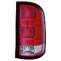 New CAPA Certified Standard Replacement Passenger Side Tail Light Assembly, Dark Trim, 3047 Bulb