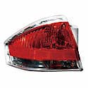 New CAPA Certified Premium Replacement Driver Side Tail Light Assembly, With Chrome Insert