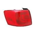 New CAPA Certified Standard Replacement Driver Side Outer Tail Light Assembly, Without Smoked Tint