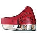 New CAPA Certified Standard Replacement Driver Side Outer Tail Light Assembly, Red And White Lens