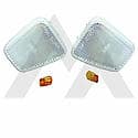 Clear Side Marker Light Kit, Left and Right Front, with Amber Bulbs