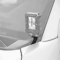 Driving Light Bracket: Bolt-On, Texture Black, Mounts 1 Light Each, Black, Steel, Set of 2