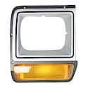 New Standard Replacement Passenger Side Head Light Door, Painted Silver And Black