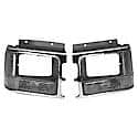 New Standard Replacement Passenger Side Head Lamp Bezel, Chrome W/Black And Dark Gray