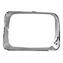 New Standard Replacement Driver Side Headlight Door, Chrome, With Single Rectangular Lamp