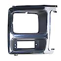 New Standard Replacement Passenger Side Head Light Door, Chrome/Black, Use With Silver Grille