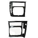 New Standard Replacement Driver Side Head Light Door, Black, Single Head Light Style