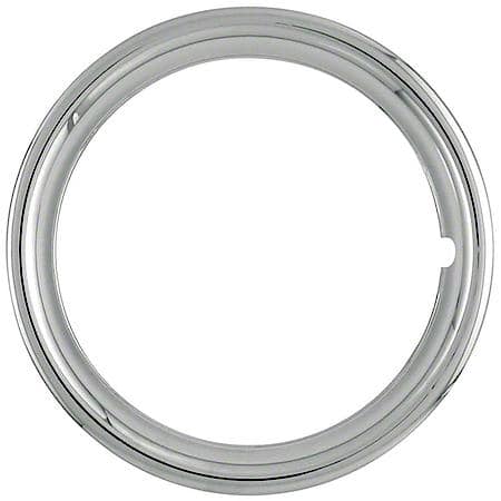 Wheel Trim Ring, 14 Inch Diameter, 1-1/2 Inch Depth, Chrome Plated, ABS Plastic, Set Of 4