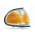 New Economy Replacement Passenger Side Front Side Marker Light, Without Bulb, Amber/Clear Lens