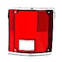 New Standard Replacement Driver Side Tail Light Lens, With Chrome Trim, Fleetside