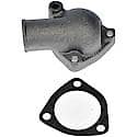 Coolant Housing/Water Outlet: With Housing and Gasket, 180 Degree Neck Angle