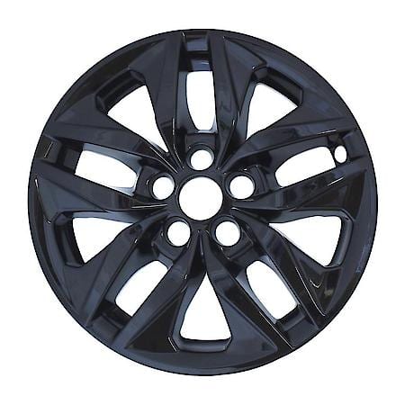 17", 10 Spokes, Snap-On, Painted, Gloss Black, Abs Plastic, Set Of 4