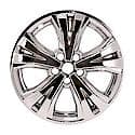 18", 5 Split Spoke, Plated, Chrome, Abs, Fits Over And Into Oem Wheel, Set Of 4