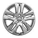 18 Inch, Five V-Style Spoke, Painted Chrome, Abs Plastic, Set Of 4