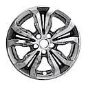 16", 5 Split Spokes, Snap-On, Plated, Chrome/ Charcoal, Abs Plastic, Set Of 4