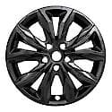 17 Inch, 5 Split Spokes, Snap-On, Painted, Gloss Black, Abs Plastic, Set Of 4