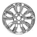 17 Inch, 5 V Spokes, Snap-On, Plated, Chrome, Abs Plastic, Set Of 4