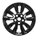 17" Wheel Cover: 5 Spoke, Gloss Black, High Impact Plastic, 4 Pack