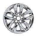 17", 10 Spokes, Snap-On, Plated, Chrome, Abs Plastic, Set Of 4