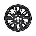20", 5 Double Spokes, Snap-On, Painted, Gloss Black, Abs Plastic, Set Of 4