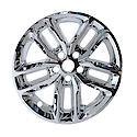 20", 5 Double Spokes, Snap-On, Plated, Chrome, Abs Plastic, Set Of 4