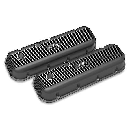 BBC HOLLEY VALVE COVERS;FINNED;NON-EMIS;