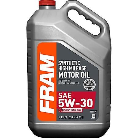 High Mileage 5W-30 Full Synthetic Motor Oil, Reduces Oil Consumption, 5 Quart
