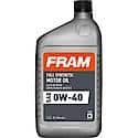 0W-40 Full Synthetic Motor Oil, Helps Extend Full Synthetic Motor Life, 1 Quart