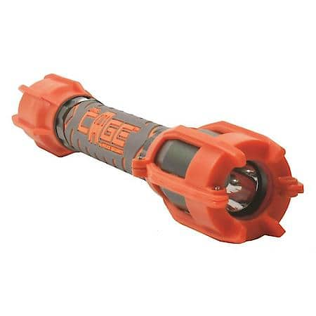 Cage Flashlight, Orange, Light Output: High - 130 Lumens; Low - 40 Lumens