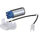 Electric Fuel Pump and Strainer Set: 12V, With 2 Male Pin Terminals, External Strainer