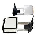 Towing Mirror Assembly: Both Sides, Power Adjustment, Heated, Foldable, 2 Pk