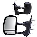 Towing Mirror Assembly: Both Sides, Manual Adjustment, Foldable, 2 Pk