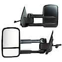 Towing Mirror Assembly: Both Sides, Power Adjustment, Heated, Foldable, 2 Pk