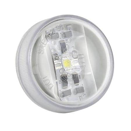 Interior Courtesy Lamp - Bright, Single White LED, 2" Dia. housing - Requires plug-in pigtail