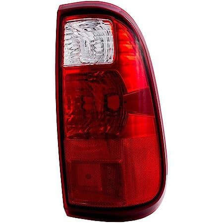 Halogen Tail Light Assembly: Passenger Side, Plastic, Clear; Red, 1 Pack