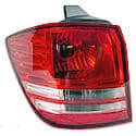 New Economy Replacement Driver Side Outer Tail Light Lens And Housing, Non LED Two Bulb Type