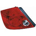 New CAPA Certified Standard Replacement Driver Side Tail Light Lens And Housing, With Red Lens