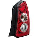 Halogen Tail Light Assembly: Passenger Side, Plastic, Clear; Red, 1 Pack